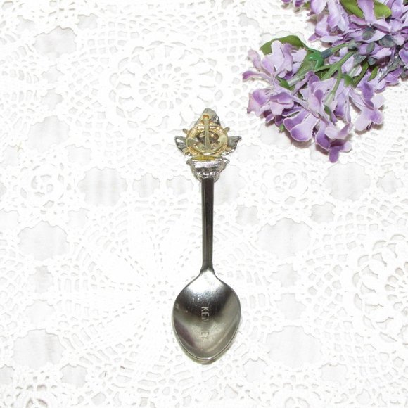 Kearney Vintage Silver Plate Collector Soonq Canada Maple Leaf Ship's Anchor - Picture 2 of 4